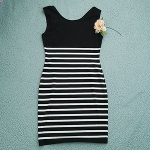 Fitted Black and White dress
